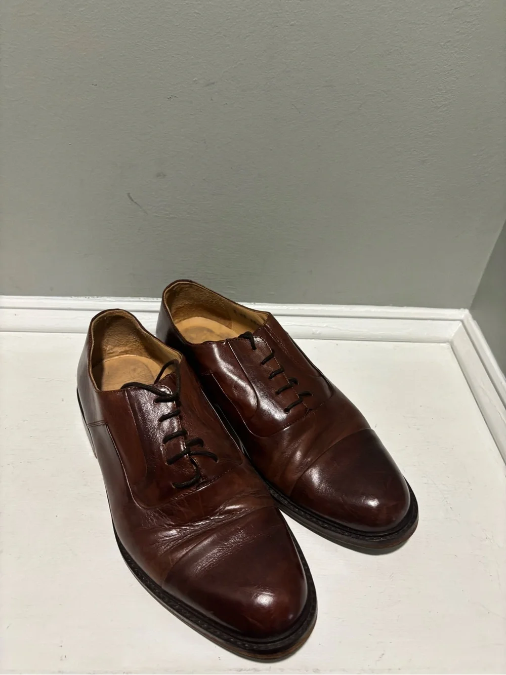Johnston & Murphy Brown Leather Derby Oxford Dress Shoes -size 9M